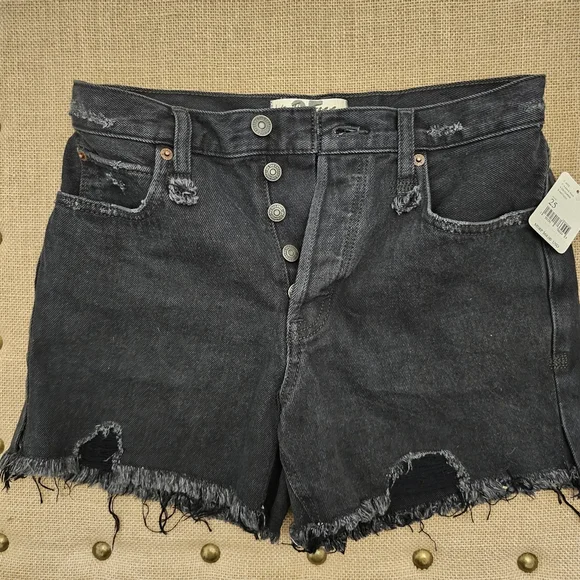 NWT REVOLVE People Makai Cutoff Short in Washed Black Size 25 - Picture 6 of 9